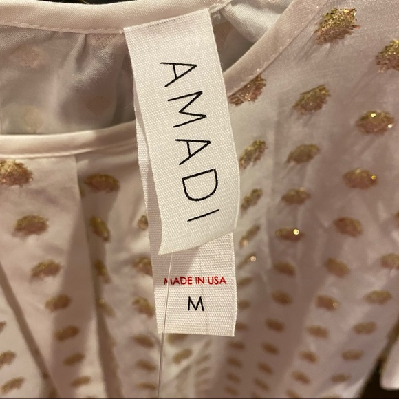 Anthropology Aria shimmer blouse M - Picture 6 of 10